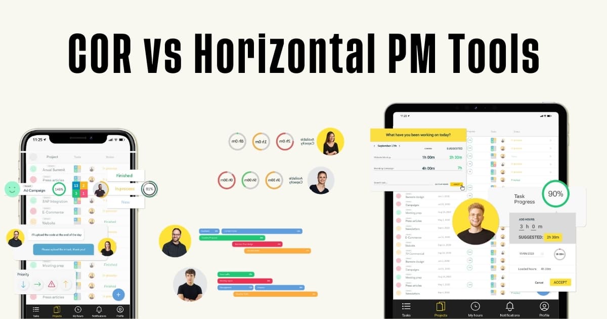 Differences and Advantages of COR with Horizontal PM tools